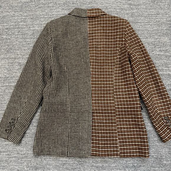 Rails Blazer Women Small Cody Double Breasted Wool Blend Tween Plaid Two Tone - Picture 8 of 12